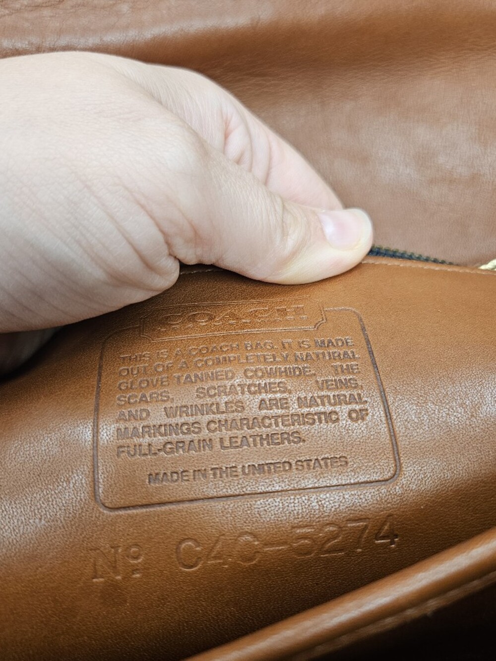 VTG COACH Bag Briefcase Business Men's Leather 5274 Essex Brief Cognac Brown - Picture 16 of 16